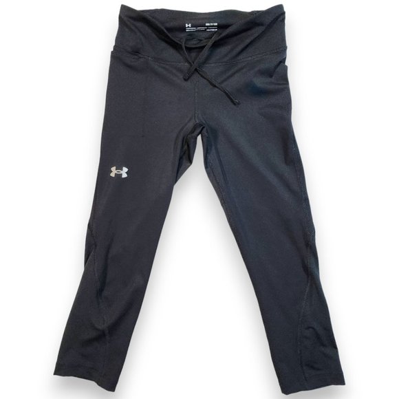 Under Armour Black Heatgear Compression Leggings Capri Size Small - Picture 1 of 9